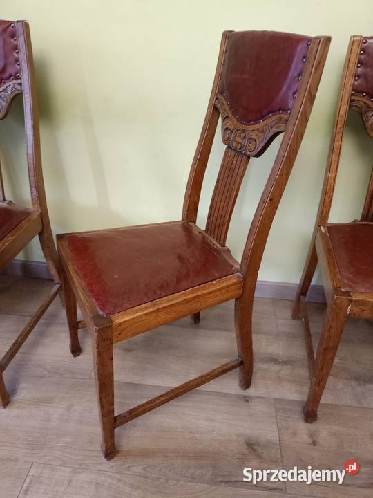 4 krzesła dębowe z 1907 roku Murowaniec