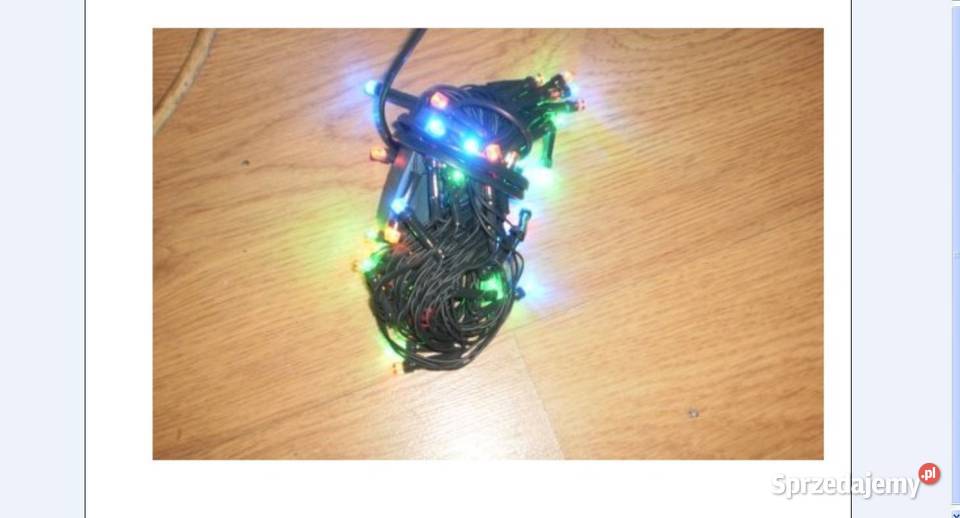 Lampki choinkowe kolorowe 50 LED na 230v Pozostałe Olkusz