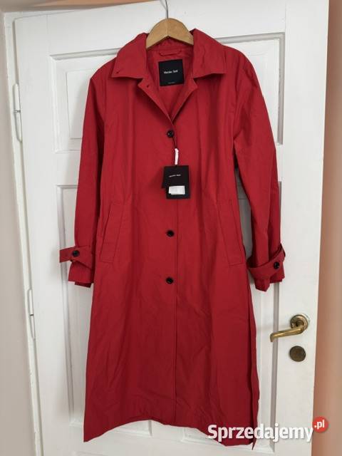 Płaszcz damski XS Massimo Dutti czerwony z