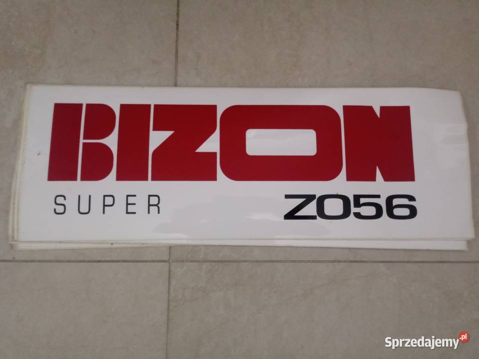 Naklejka BIZON SUPER oryginał PRL Części zamienne Rolnictwo Warszawa