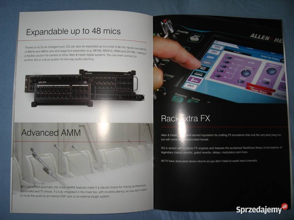 Allen Heath SQ brochure broszura informacyjna mikserym nagłośnienie pomorskie Kępice sprzedam