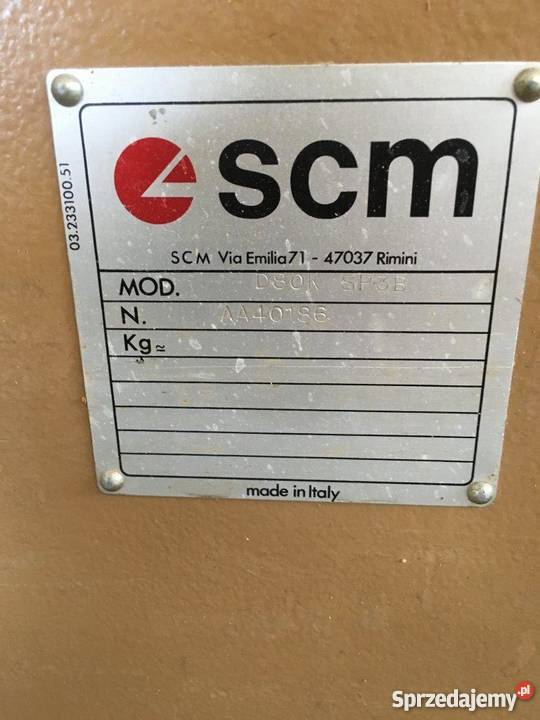 Formatyzerko czopiarka SCM D 80K pomorskie Wejherowo