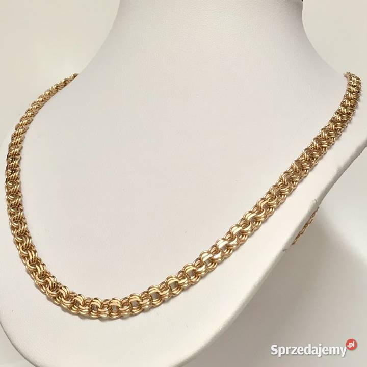 Złoty ŁAŃCUSZEK męski 14K piękny GARIBALDI 57 złote Warszawa