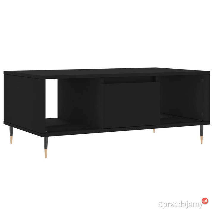 Stolik kawowy czarny 90x50x365 materiał Warszawa