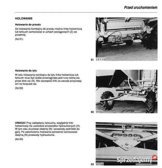 Instrukcja obsługi Claas Dominator 218 208 204 Zduńska Wola