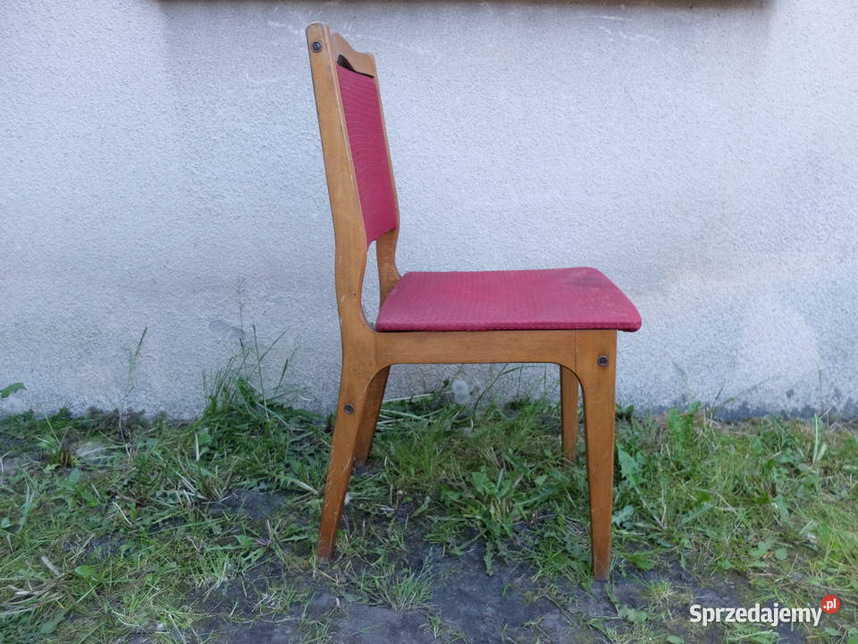 Krzesło z epoki PRL produkcja Jasienica 638 88cm wielkopolskie Kościan