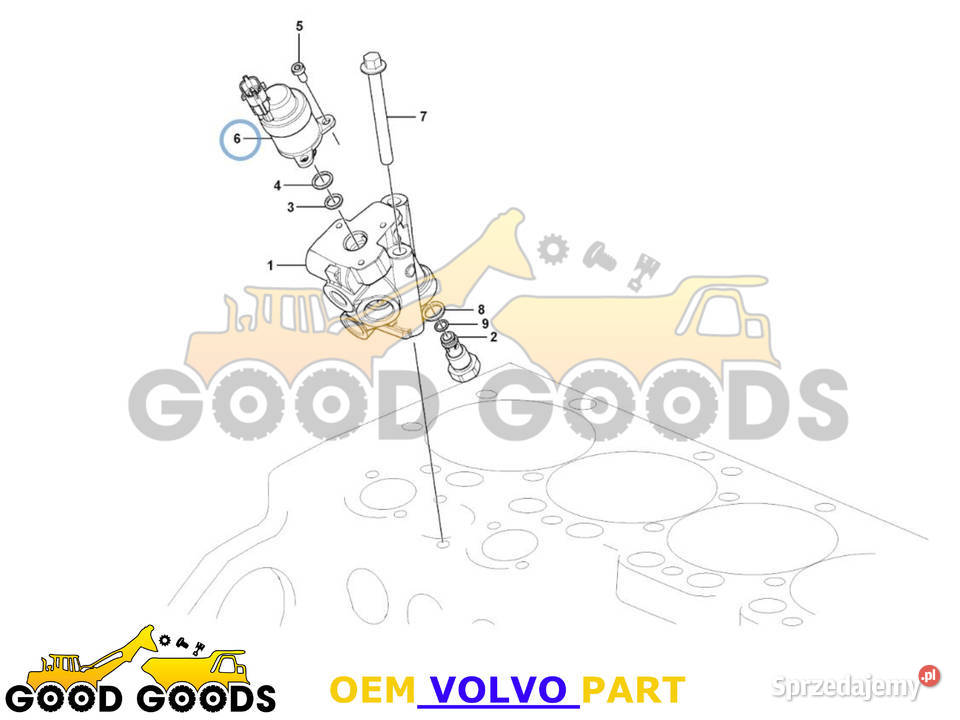 VOLVO ZAWÓR REGULACJI CIŚNIENIA PALIWA 21738263 Władysławów