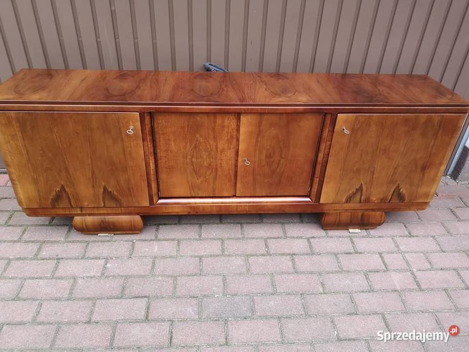 Komoda Niska ARTDECO RTV Orzech 186 Stara Antyk Meble Swarzędz sprzedam