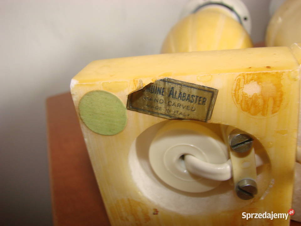 włoska alabastrowa lampa nocna Pruszcz Gdański