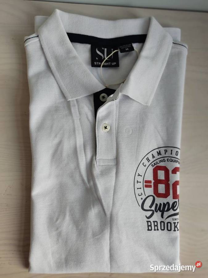 Koszulka polo biała SU Straight Up NOWA