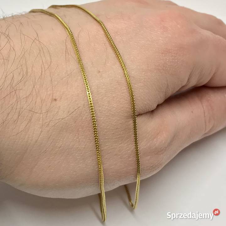 Złoty ŁAŃCUSZEK naszyjnik 18K cudny LISI OGON 70