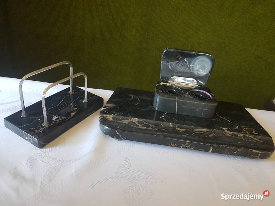 Kałamarz przedwojenny marmurowy lata 20 ubigłego Tarnowskie Góry