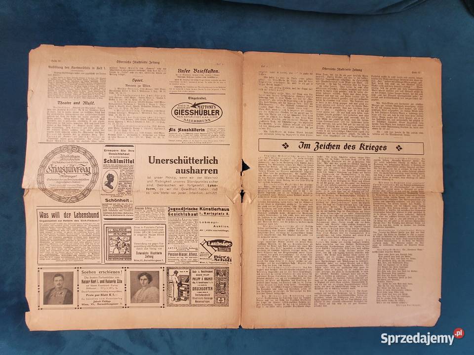 Gazeta Wiedeńska Jlluftriente Beitung z 28101917 Rzeszów
