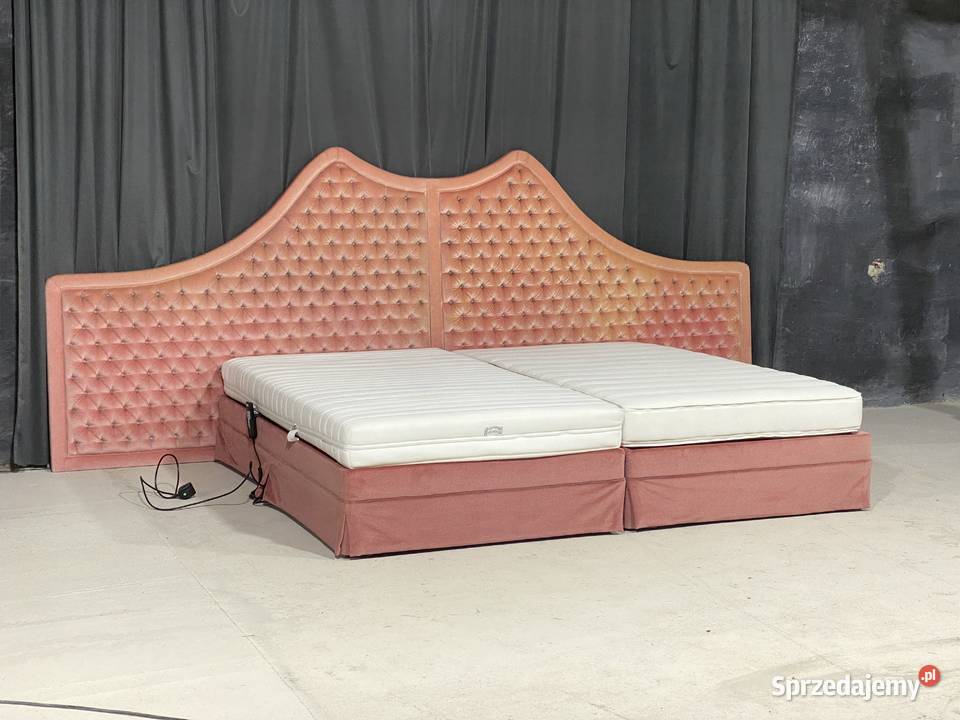 Łóżko z tapicerowanym zagłówkiem stelaże elektr Gryfice