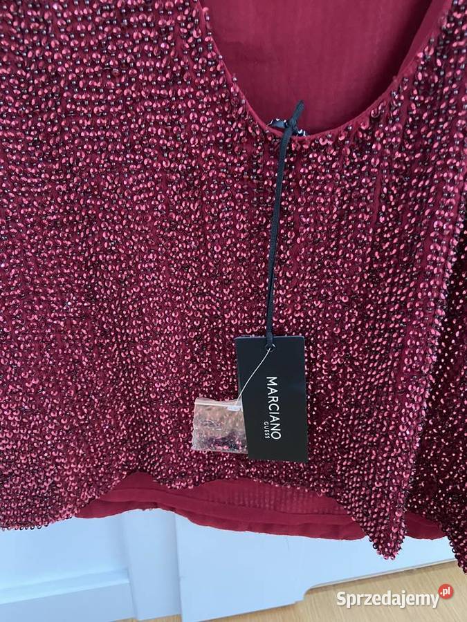 MARCIANO GUESS BLUZKA CEKINOWA BORDOWA Odzież damska dolnośląskie Lubań