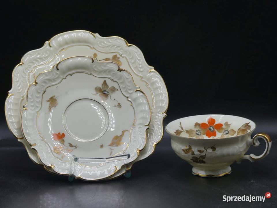 Komplet śniadaniowy Sorau Żary piękne reliefy wielkopolskie Poznań