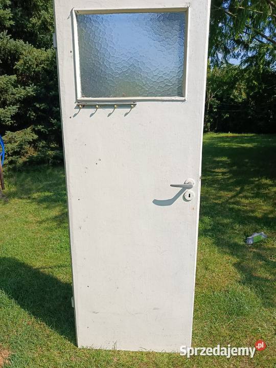 Stare białe drzwi łazienkowe 70 na 200 Zduńska Wola