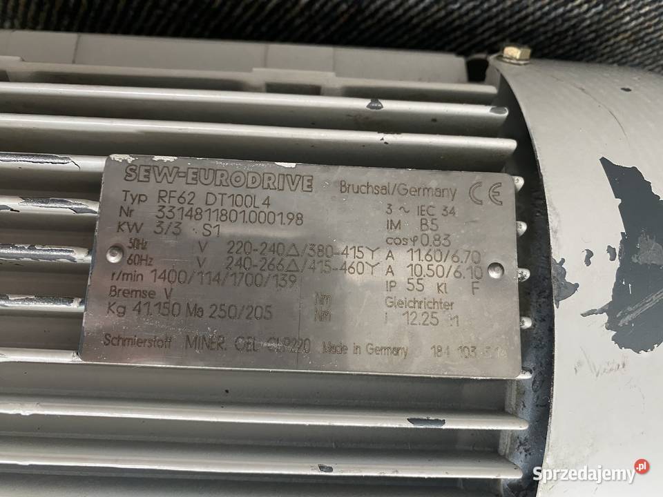 Motoreduktor SEW Eurodrive RF62 DT100L4 3kW Jelenia Góra