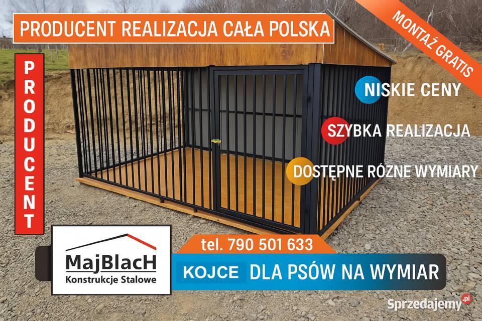 Drewnopodobny Kojec Psa PRODUCENT Złoty Dąb łódzkie sprzedam