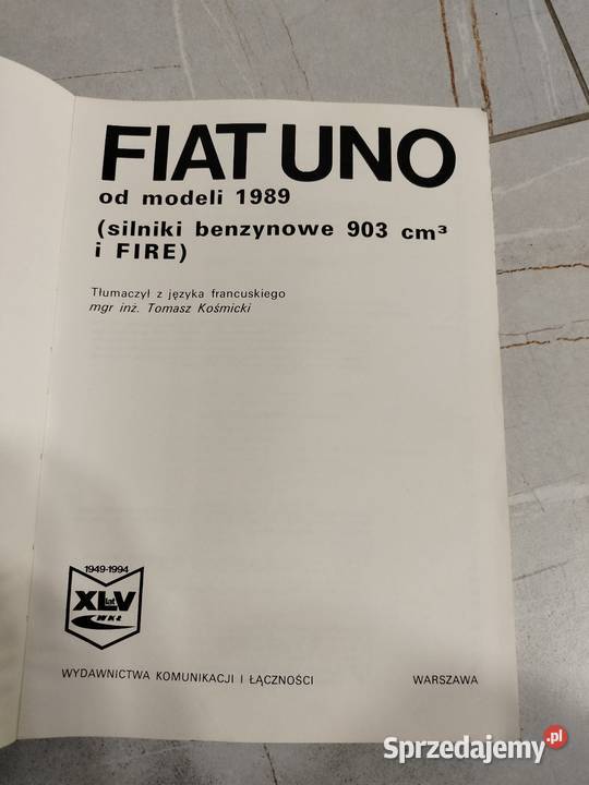 Książka napraw fiat Uno śląskie Pszczyna