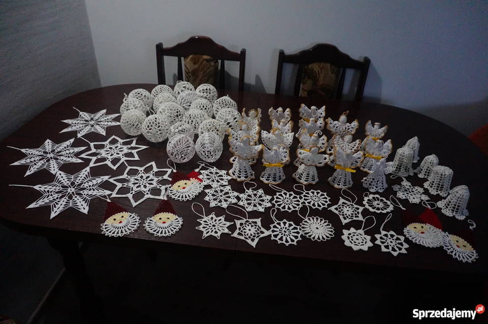 Ozdoby szydełkowe Boże Narodz aniołki gwiazdki Dekoracje i ozdoby Libiszów-Kolonia sprzedam