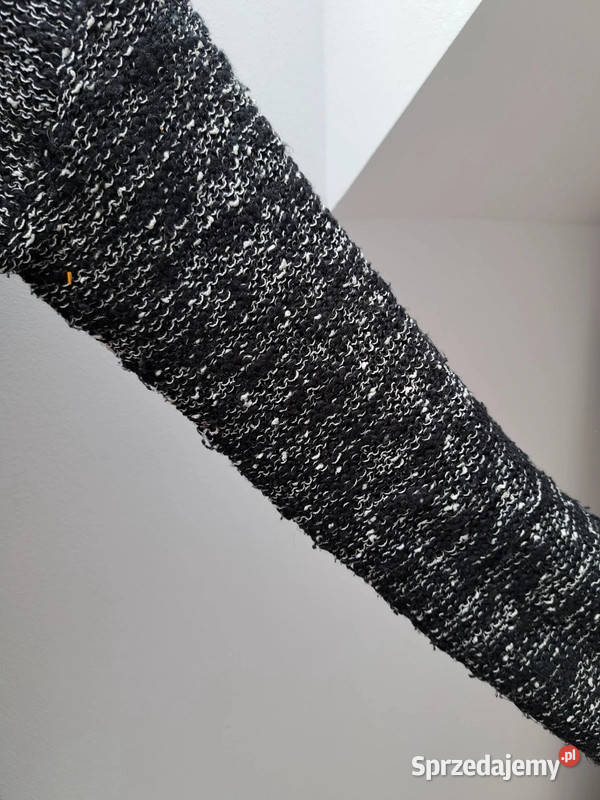 Czarnobiały melanżowy kardigan Clockhouse Trąbki Wielkie