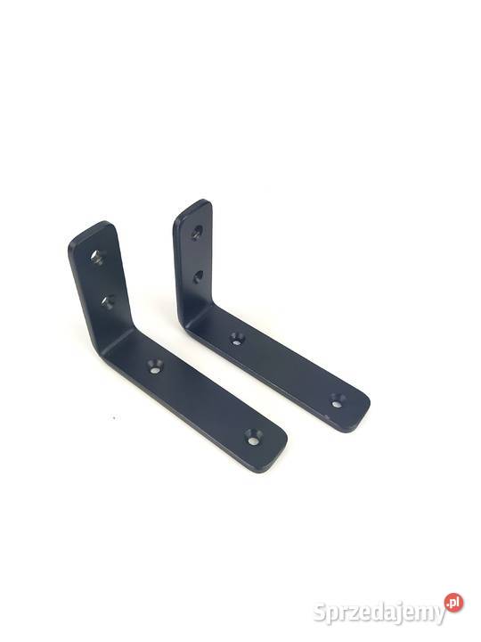 Wspornik uchwyt metalowy czarny 13 do półki 9cm