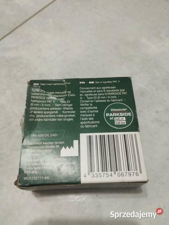 Parkside zszywki typ 53 4600 sztuk nowe Warlubie