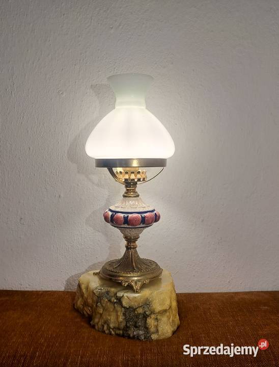 mała nocna porcelanowa lampka ze szklanym mazowieckie Warszawa