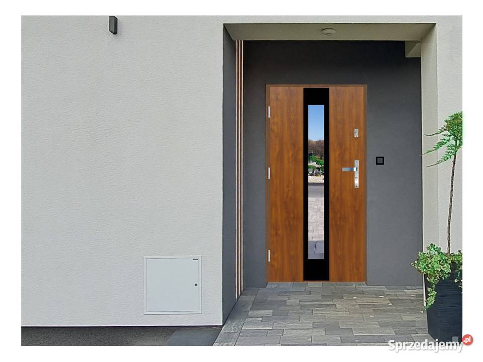Drzwi wejściowe do domu GI04 INOX Złoty Dąb 90 mazowieckie Ciemniewo