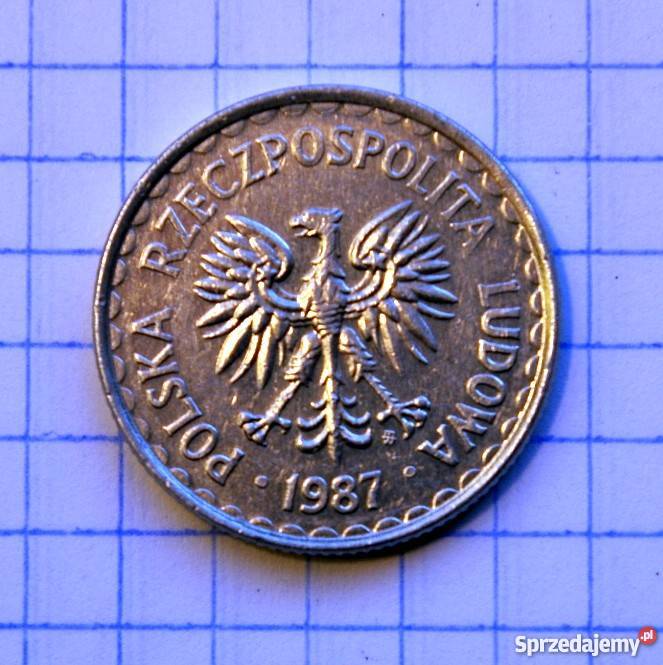 1 ZŁOTY 1987 POLSKA lubelskie Piszczac sprzedam