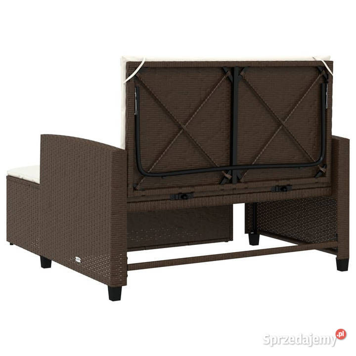 Sofa ogrodowa z poduszkami 2osobowa brązowa mazowieckie