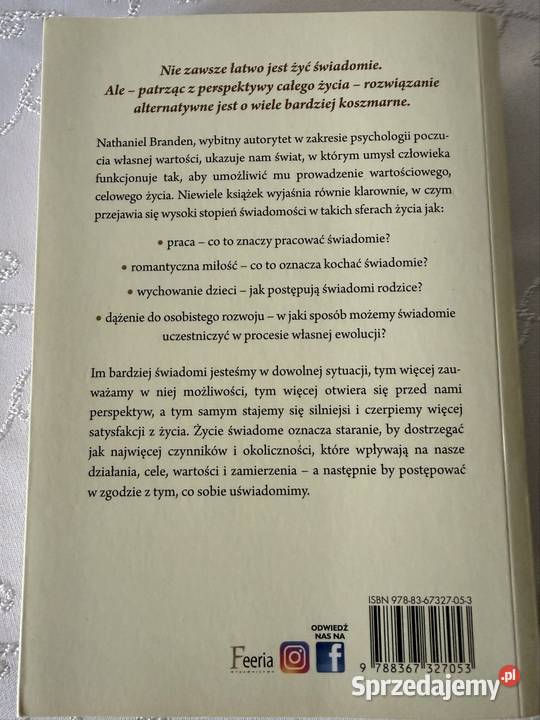 Nathaniel Branden Sztuka świadomego życia Feeria Czerwionka-Leszczyny