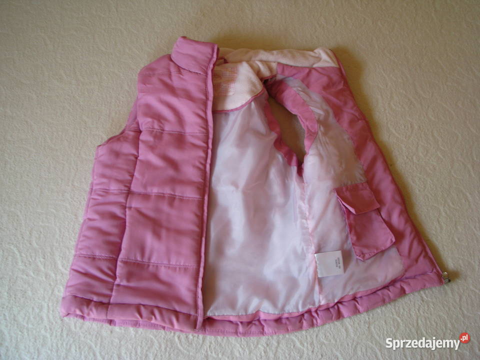 Różowa pikowana kamizelka dziecięca 122 Brzegi