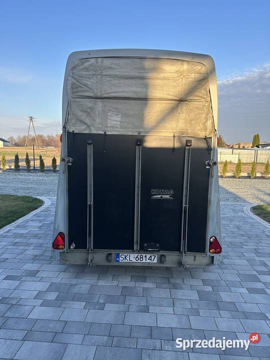 Przyczepa do przewozu 2 koni zwierząt dmc 1300 Mokra