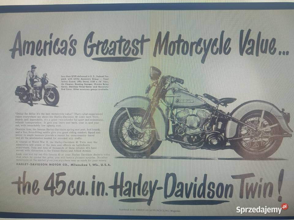 Harley WL WLA Panhead Knucklehead Shovelhead Liczniki Bydgoszcz