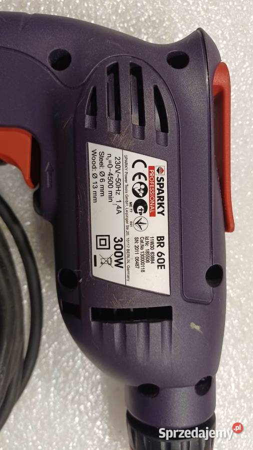 Wiertarka firmy Sparky Professional BR 60E mazowieckie Warszawa sprzedam