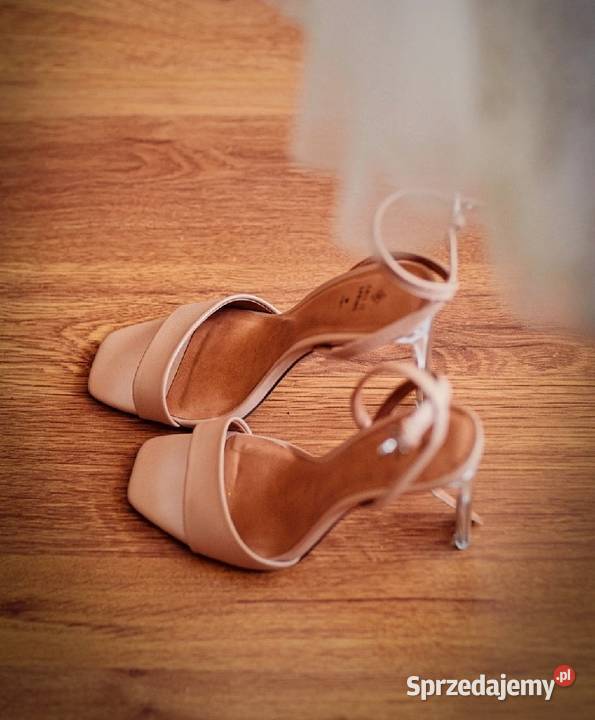 skórzane sandały nude rozmiar 37 Lublin