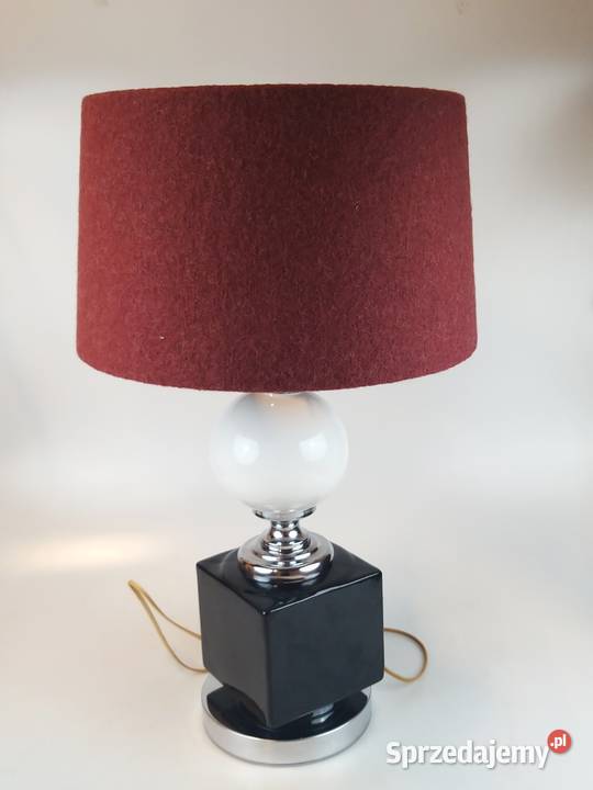 Lampa stołowa ceramika chrom Maison Barbie Bronisze sprzedam