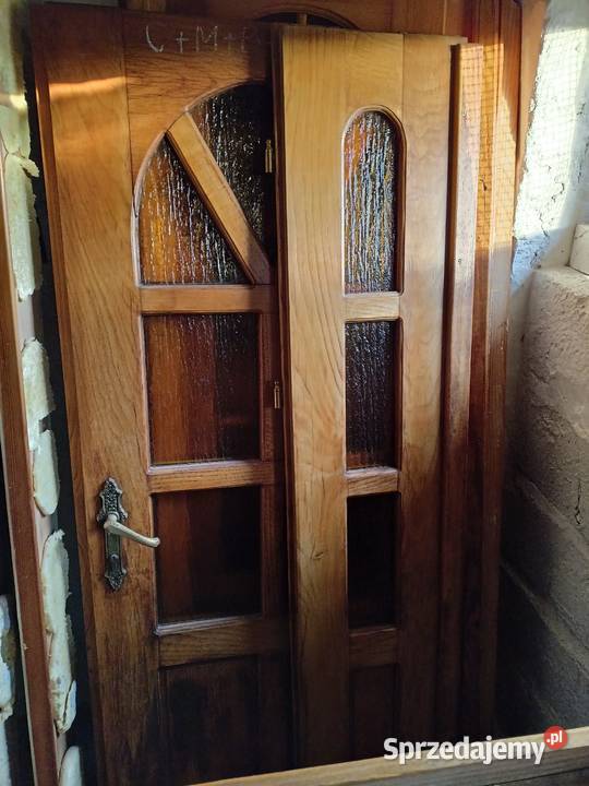 Drzwi drewniane dębowe wielkopolskie sprzedam