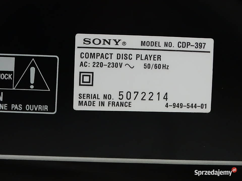 Odtwarzacz CD Sony CDP397 Sprawny 100 Klasyk Biłgoraj