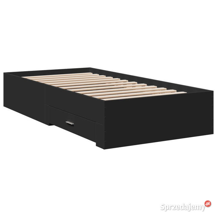 Rama łóżka z szufladami czarna 75x190 WM3280441 Warszawa