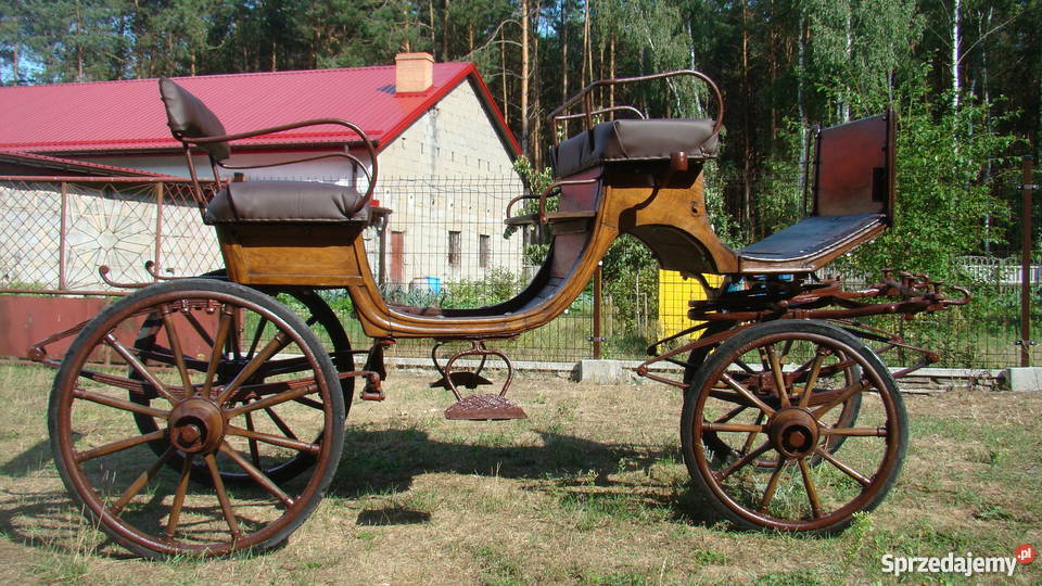 Bryczka wolant 1952r Konie Zwierzęta Ujazd