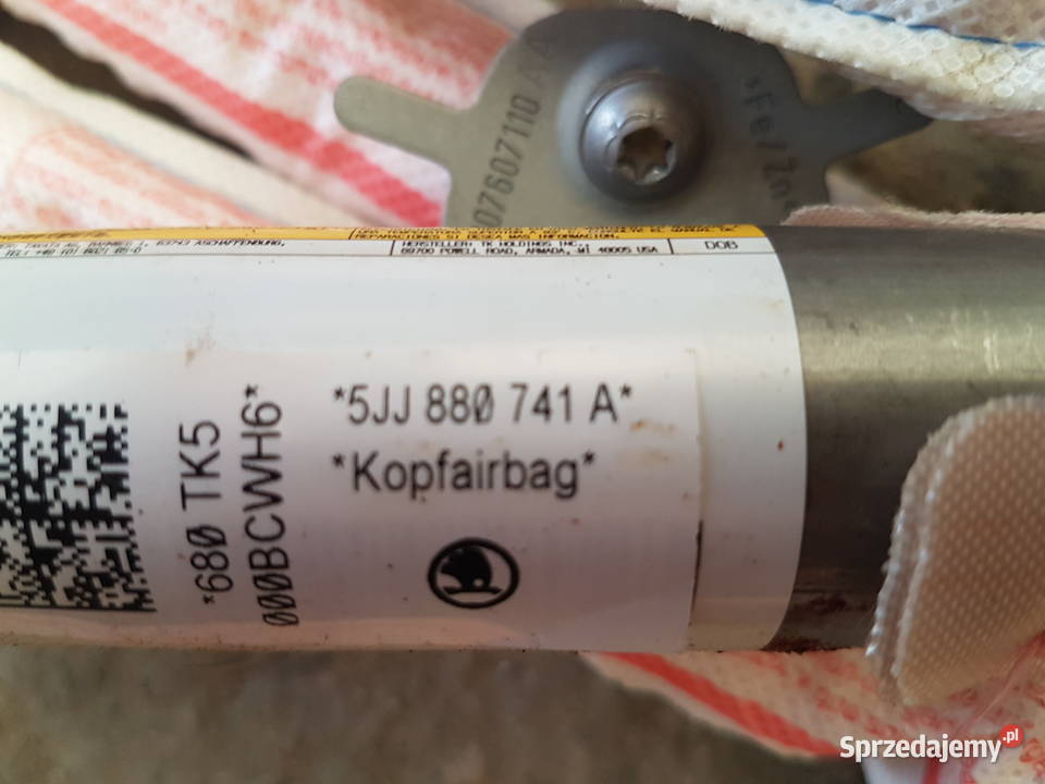 SKODA RAPID SPACEBACK KURTYNA POWIETRZNA PRAWA Turek
