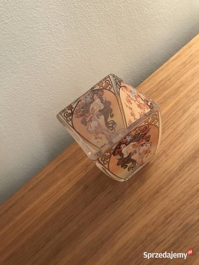 Kolekcjonerski świecznik Alphone Mucha Wiosna Warszawa