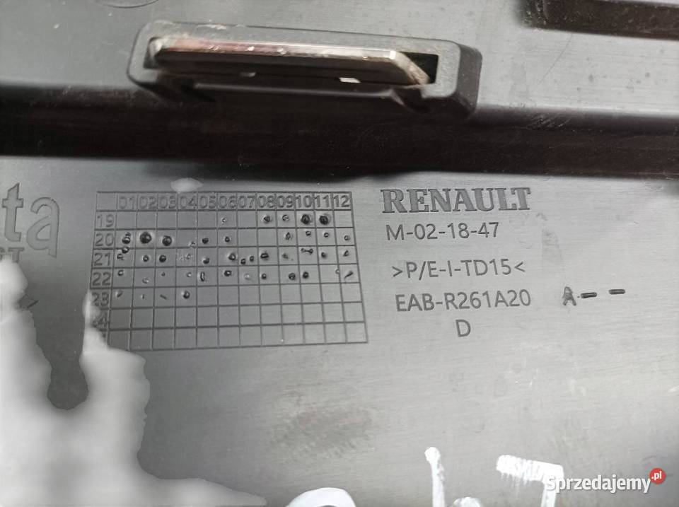 KRATKA ZDERZAKA PRAWY PRZÓD Dacia Sandero III