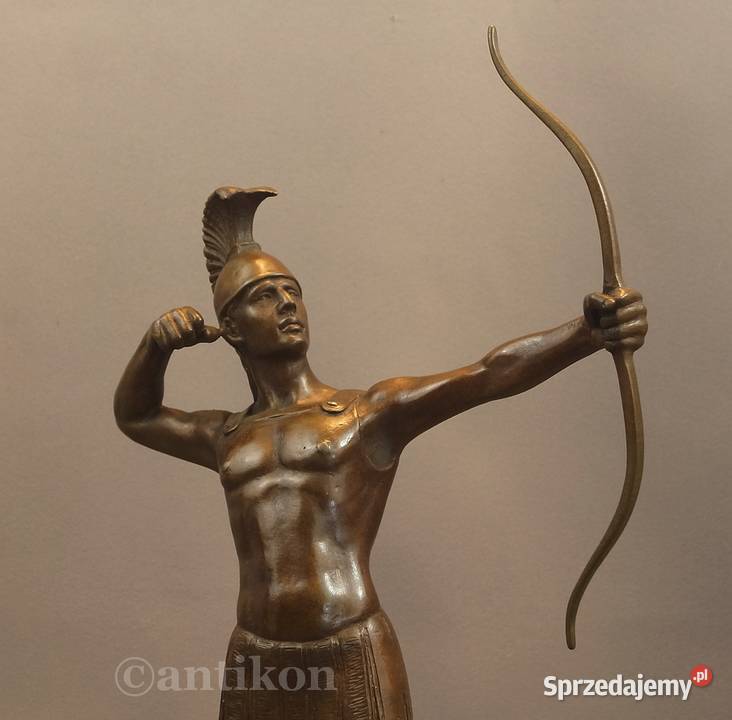 Rzeźba Łucznik z brązu pomorskie Gdańsk