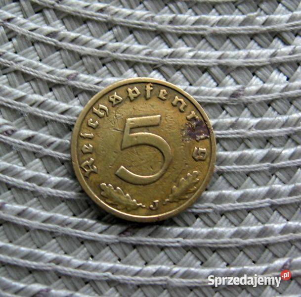 Niemcy 5 Reichspfennig 1938r J wielkopolskie Kalisz