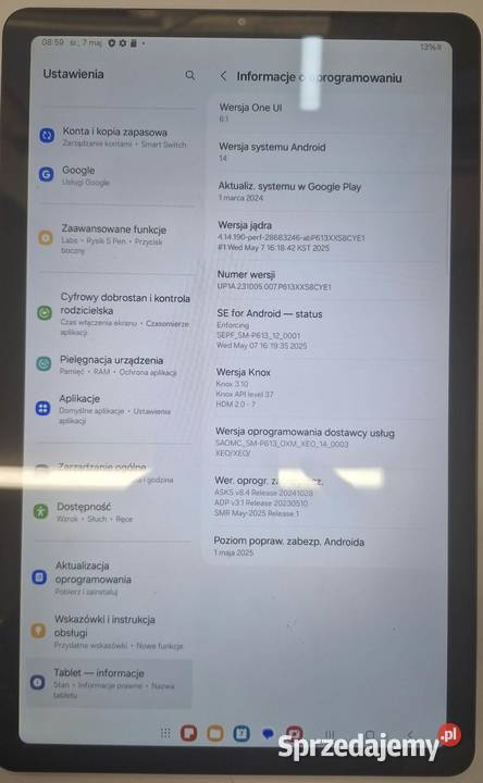 Tablet Samsung SMP613N 104 4 GB 64 GB szary Łódź sprzedam