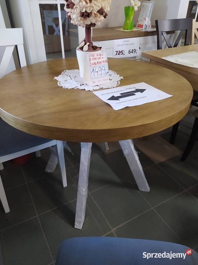 STÓŁ NATURALNY KOŁO ROZKŁADANY DO 250 Toruń